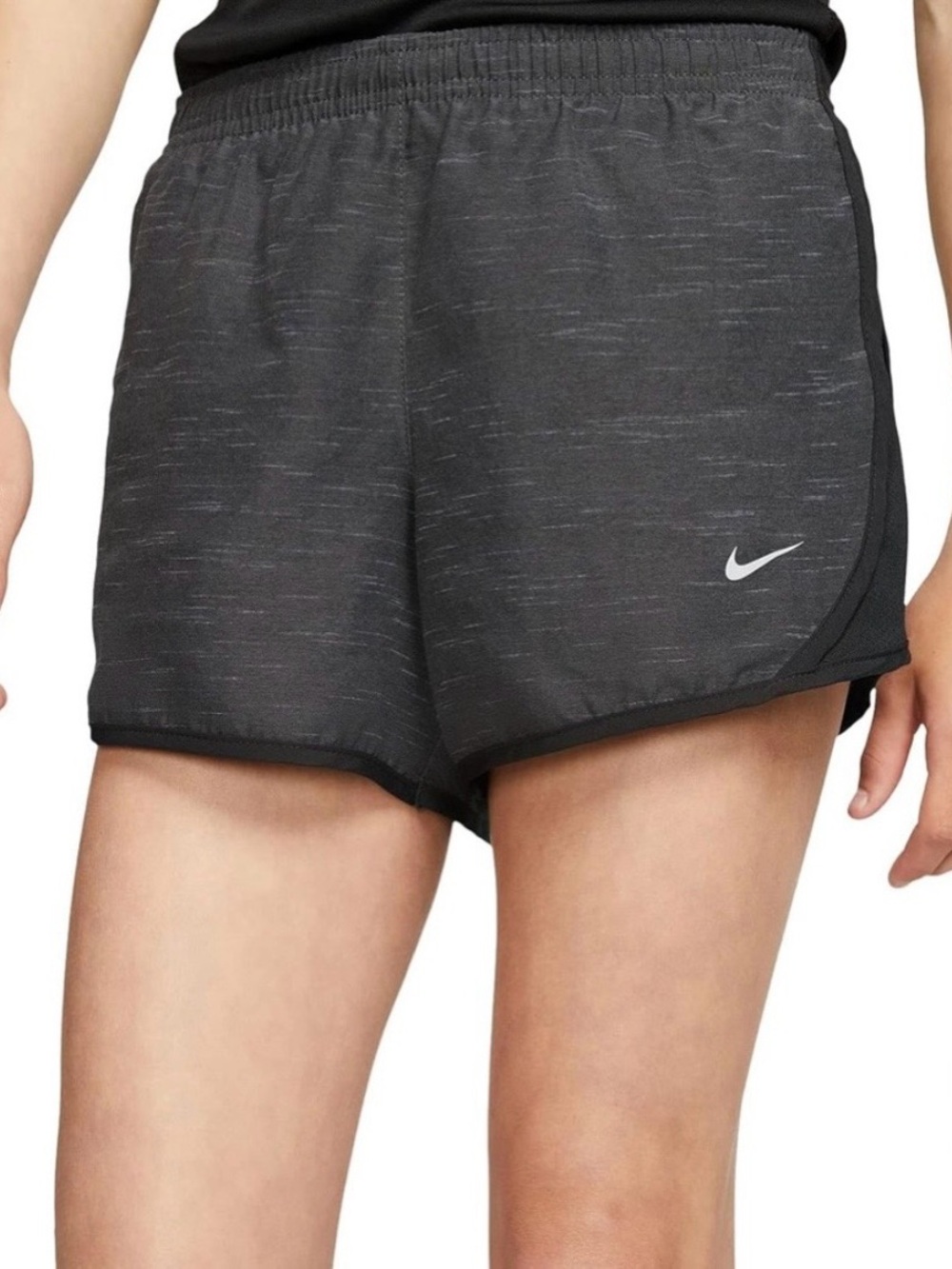 Nike Tempo Shorts w/ Attached Panty, Heather Black